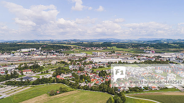 Austria  Lower Austria  Aerial view of Amstetten