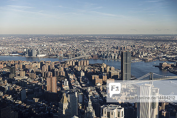 Blick auf eine Stadtlandschaft  New York City  New York  USA