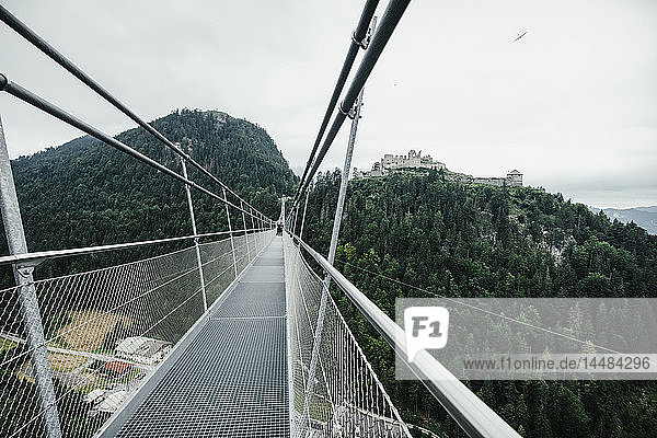 Highline 179 Hängebrücke über Baumkronen  Tirol  Österreich