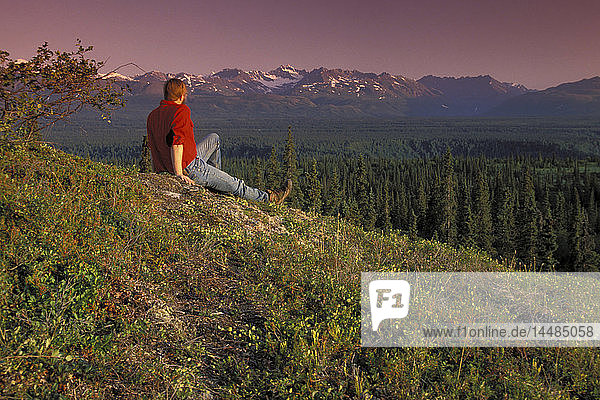 Wanderer Ansichten AK Range von Ridge Denali SP AK IN Sommer