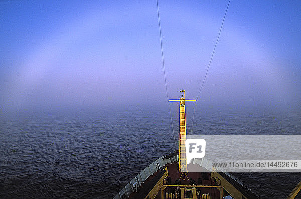 Ship on calm sea
