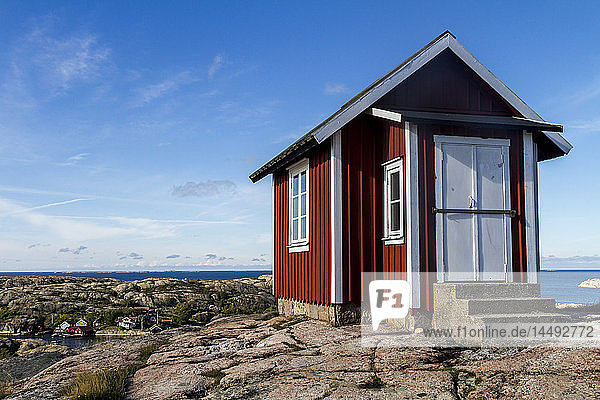 Small house on coast Fjallbacka Bohuslan Sweden