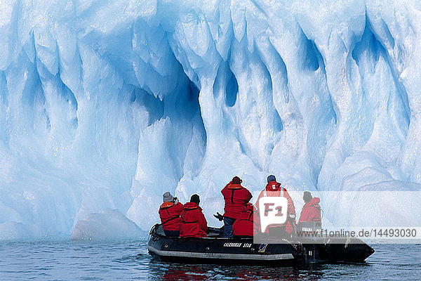 Tourist at a iceberg