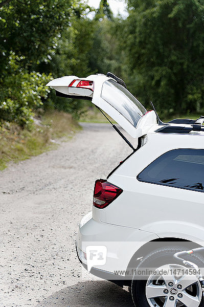 Car with open boot