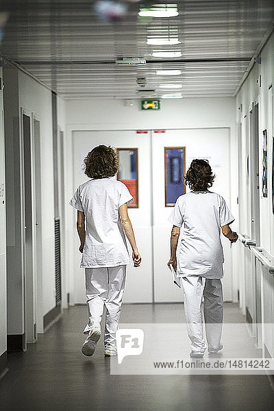 Reportage in the pediatric unit in a hospital in Haute-Savoie  France. Nurses.