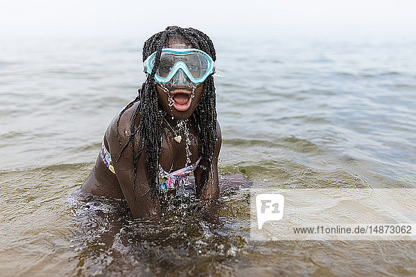Girl in sea