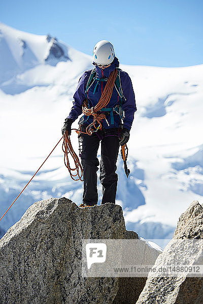 Mountain climber  Chamonix  Rhone-Alps  France