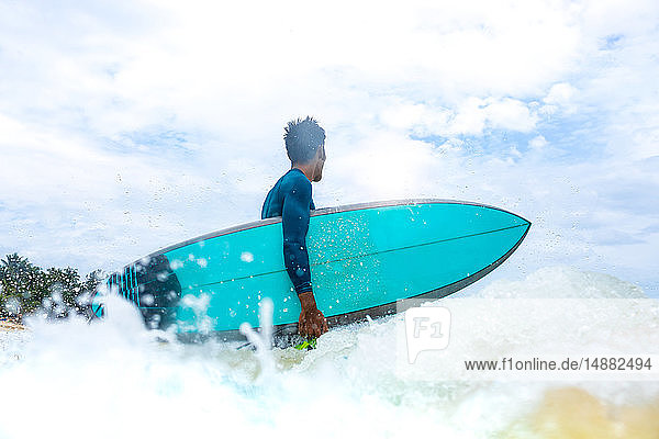 Surfer in action  Pagudpud  Ilocos Norte  Philippines