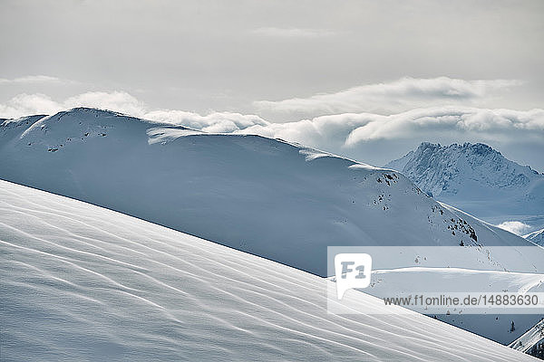 Schneebedeckte Berglandschaft  Alpe-d'Huez  Rhône-Alpes  Frankreich