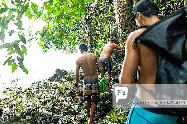 Trekkers by Tanap-Avis Falls  Bagui  Ilocos Norte  Philippines