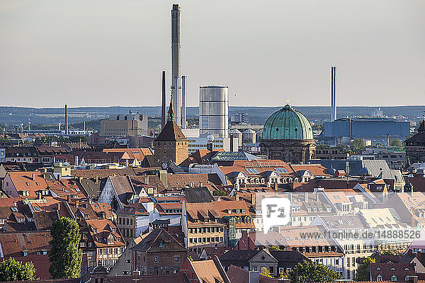 Deutschland  Nürnberg  Blick über das mittelalterliche Zentrum