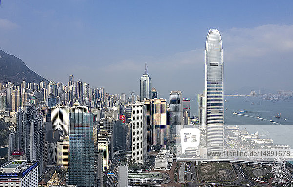 Stadtbild mit Nina Tower in Hongkong  China
