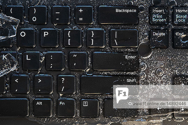 Ice On Computer Keyboard