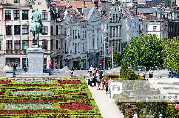 Europe  Belgium  Brussels  Mont des Arts Gardens