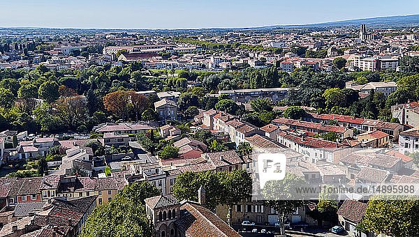 Europa; Frankreich; Aude; Departement Okzitanien; Stadt Carcassonne; Blick von der Burg'.