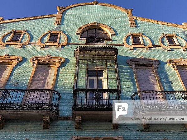 Typical house with balconies in Zafra. Badajoz. Spain. Europe.