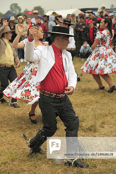 Chile  Lake District  Nueva Braunau  folklore festival  people  dancers .