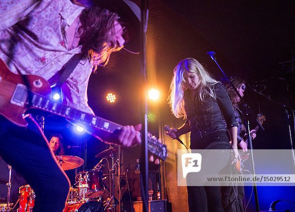 Madrid, Spain- April 25: Matte Gustafsson and Lisa Lystam from Heavy Feather rock band performs in concert at Sala Clamores on april 25, 2019 in Madrid, Spain (Photo by: Angel Manzano)