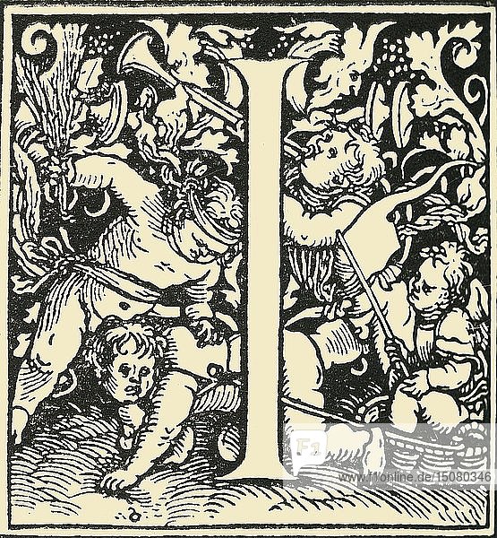 I - Ein Alphabet von Hans Weiditz   um 1520-1521  (1908). Schöpfer: Hans Weiditz.