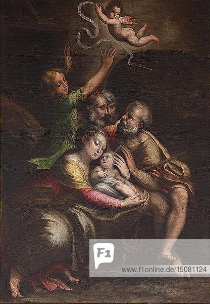 Die Anbetung des Christuskindes  Mitte des 16. Jahrhunderts. Schöpfer: Gherardi  Cristofano (1508-1556).