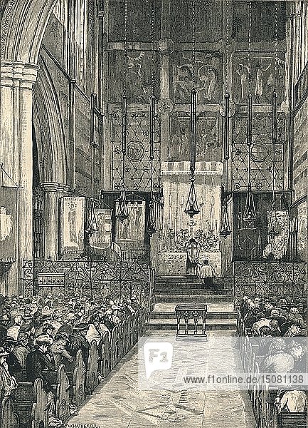 'Interior of St. Alban's Church  Holborn'  late 19th century. Creator: William Hatherell.