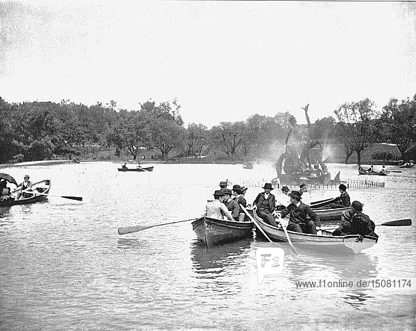 Lake in Wade Park  Cleveland  Ohio  USA  c1900. Creator: Unknown.