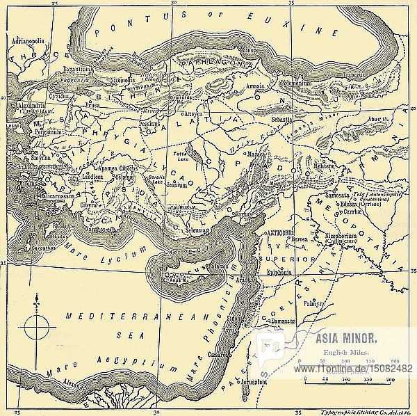 Kleinasien - Karte   1890. Schöpfer: Unbekannt.