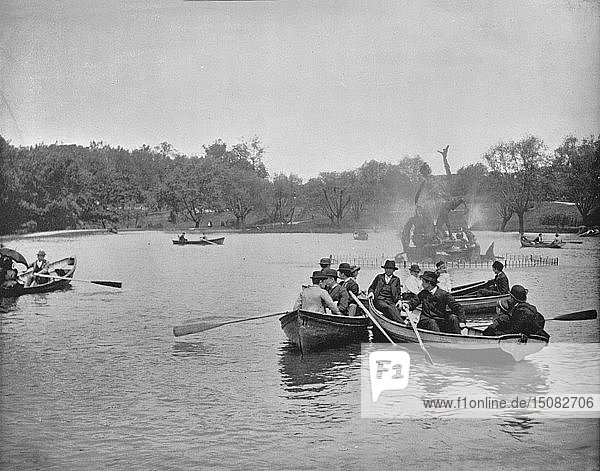 'Lake in Wade Park  Cleveland  Ohio'  c1897. Creator: Unknown.