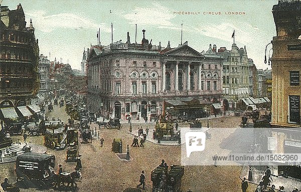'Piccadilly Circus  London'  late 19th-early 20th century. Creator: Unknown.