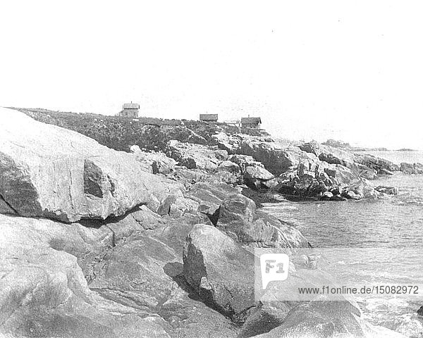 Uferpromenade  Marblehead  Massachusetts  USA  um 1900. Schöpfer: Unbekannt.
