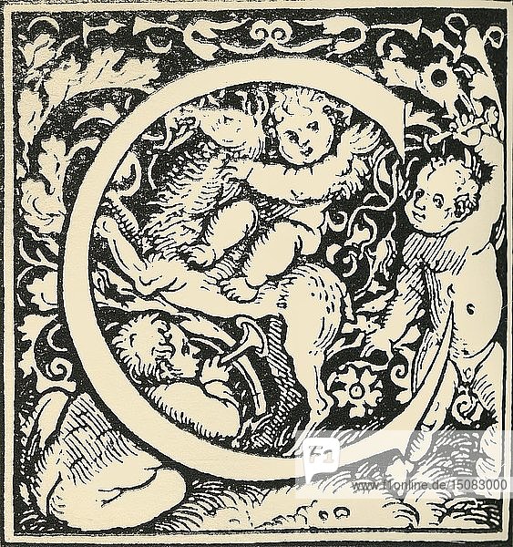 C - Ein Alphabet von Hans Weiditz   um 1520-1521  (1908). Schöpfer: Hans Weiditz.