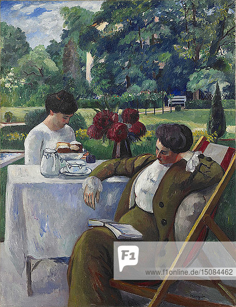 Teezeit in der Villa Flora  Winterthur  1912.