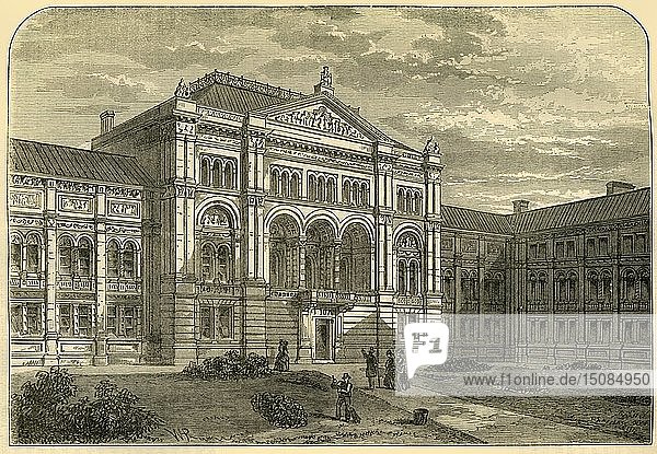Der Hof der South Kensington Station   um 1876. Schöpfer: Unbekannt.