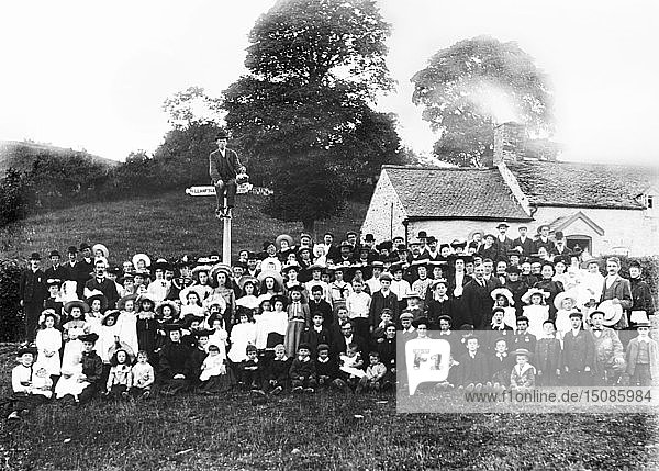 Teeparty der Sonntagsschule in Llanfyllin  Montgomeryshire  um 1910. Schöpfer: Unbekannt.