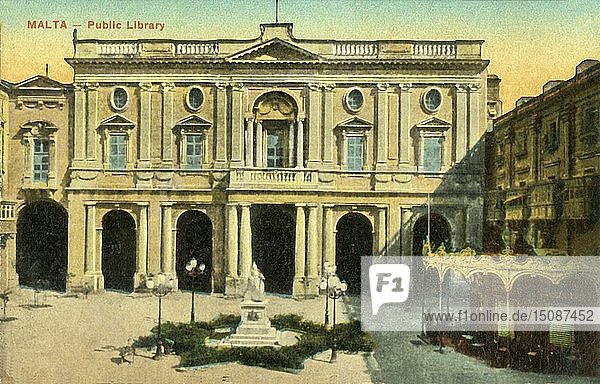 Malta - Öffentliche Bibliothek   ca. 1918-c1939. Schöpfer: Unbekannt.