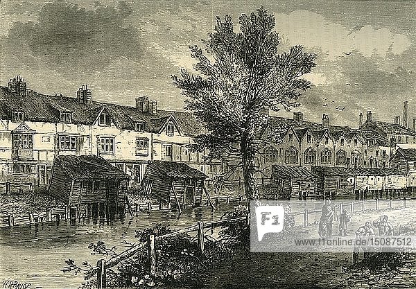 Alte Häuser in der London Street  Dockhead  um 1810   (um 1878). Schöpfer: Unbekannt.
