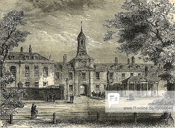 Westfront des Kensington Palace   um 1876. Schöpfer: Unbekannt.