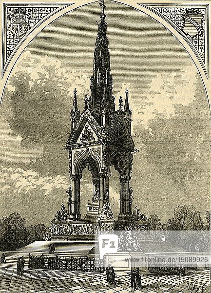 Das Albert-Denkmal   um 1876. Schöpfer: Unbekannt.