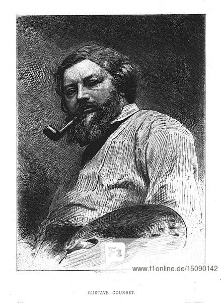 Gustave Courbet   um 1860. Schöpfer: Unbekannt.