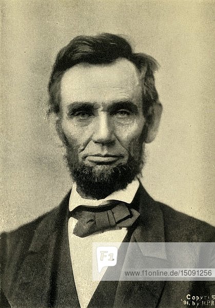Abraham Lincoln  1863  (1930). Schöpfer: M. P. Rice.