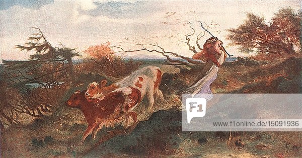Wind on the Wold   1863  (c1902). Schöpfer: Unbekannt.