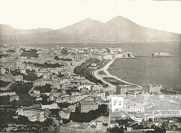 The City  Bay and Vesuvius  Naples  Italy  1895. Creator: Unknown.
