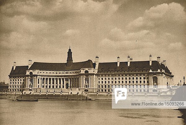 'The New Palace on the Thames that is the Headquarters of the London County Council'  c1935. Creator: Unknown.