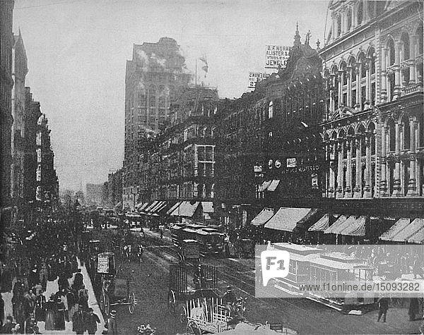 State Street  Chicago   um 1897. Schöpfer: Unbekannt.