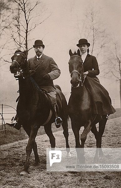 S.M. König Georg V. und Prinzessin Mary   1914. Schöpfer: Rotary Foto.