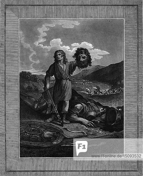 Der Sieg Davids über Goliath  (frühes 19. Jahrhundert). Schöpfer: Warren.