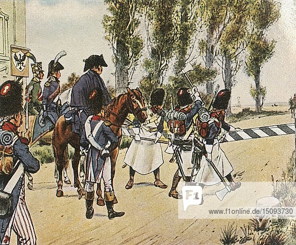 Die Truppen Napoleons im Krieg gegen Österreich  Oktober 1805  (1936). Schöpfer: Unbekannt.