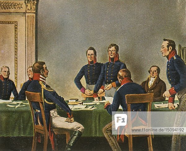 Sitzung der Reorganisationskommission in Königsberg  9. Juli 1807  (1936). Schöpfer: Unbekannt.