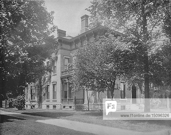 Wohnsitz von Ex-Präsident Harrison  Indianapolis  Indiana   um 1897. Schöpfer: Unbekannt.