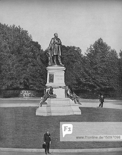Garfield-Statue  Washington  D.C.   um 1897. Schöpfer: Unbekannt.